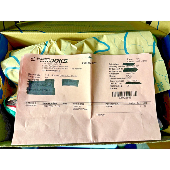 Brooks Ghost 11 Pink and Black Running Shoes Women's Size 12 - Picture 5 of 7